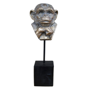 Chimp Bust on a Stand